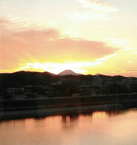 夕刻の富士